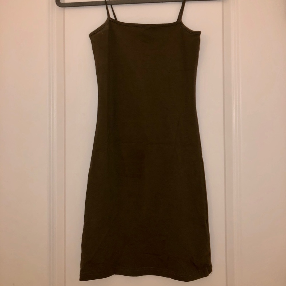 H&M Dark Green Mini Body-con Dress